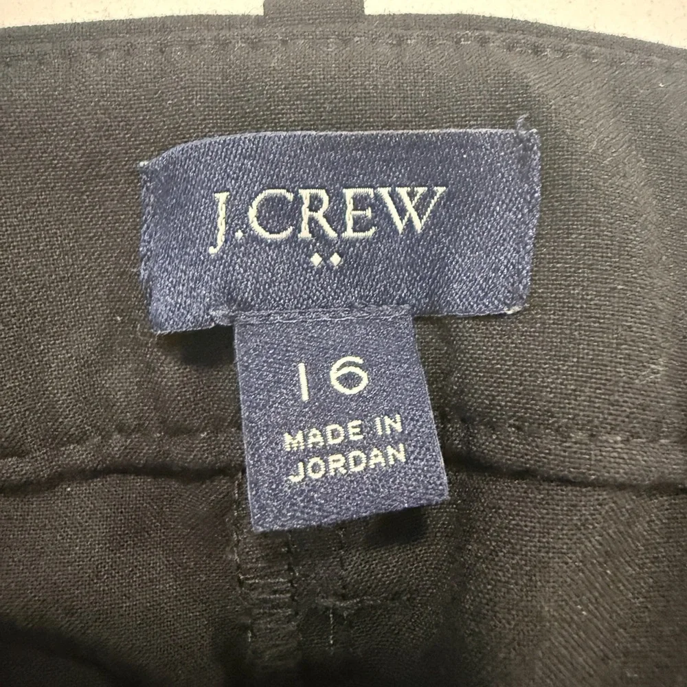 J. Crew Straight Leg Pants Black Size 16 Plus NWOT